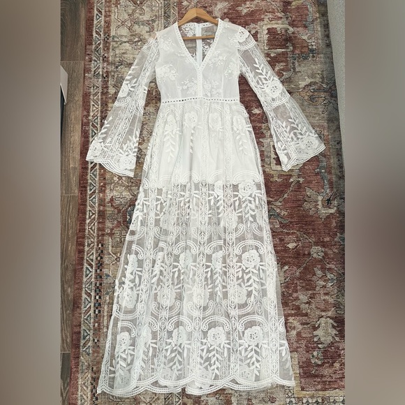 Boho white maxi dress - Picture 5 of 10